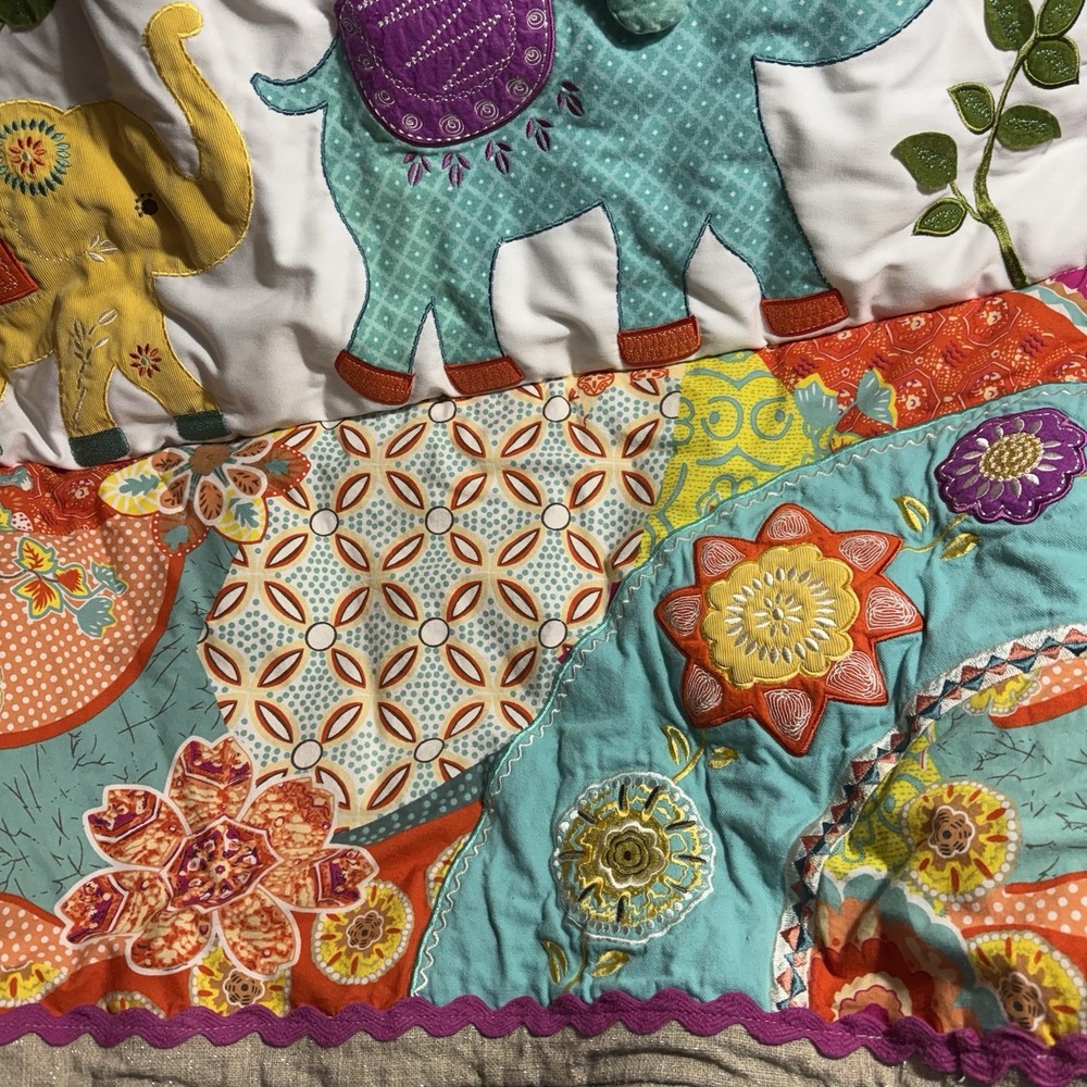 Levtex Zahara Nursery Crib Bedding Set Comforter Diaper Stacker Bedskirt Boho